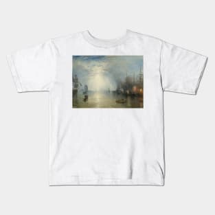 Keelmen Heaving in Coals by Moonlight by J.M.W. Turner Kids T-Shirt